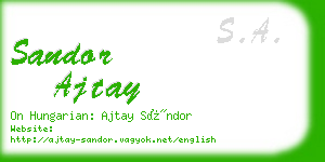 sandor ajtay business card